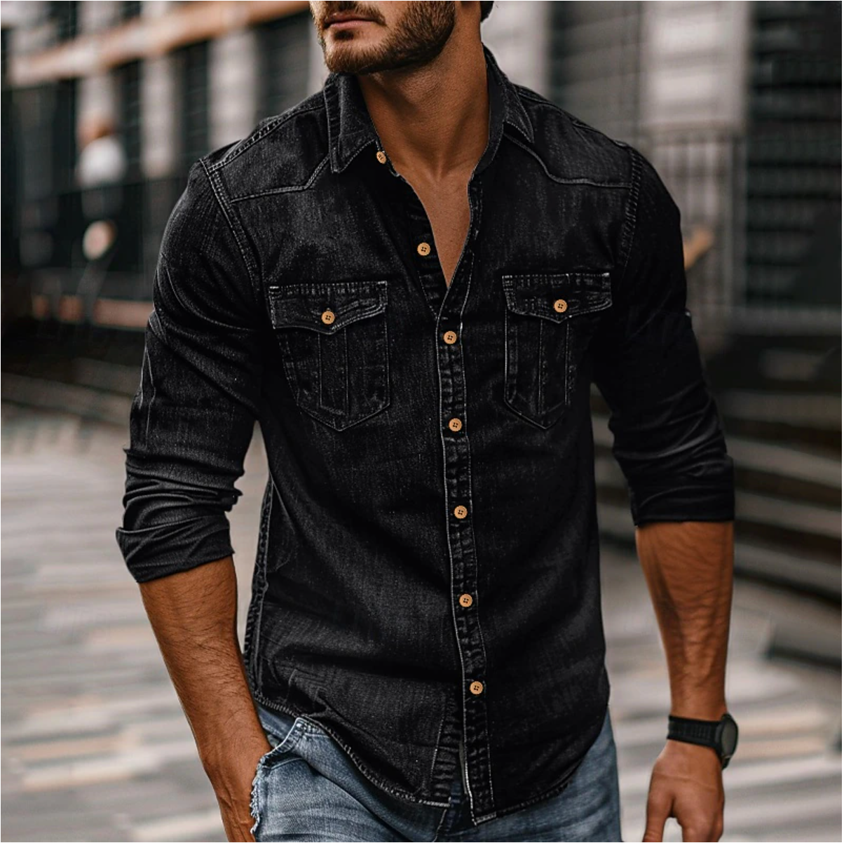 Hans | Denimskjorte til mænd